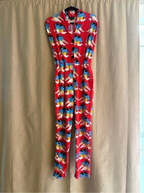 NOOWORKS Red Dancing Ladies Printed Magic Jumpsuit